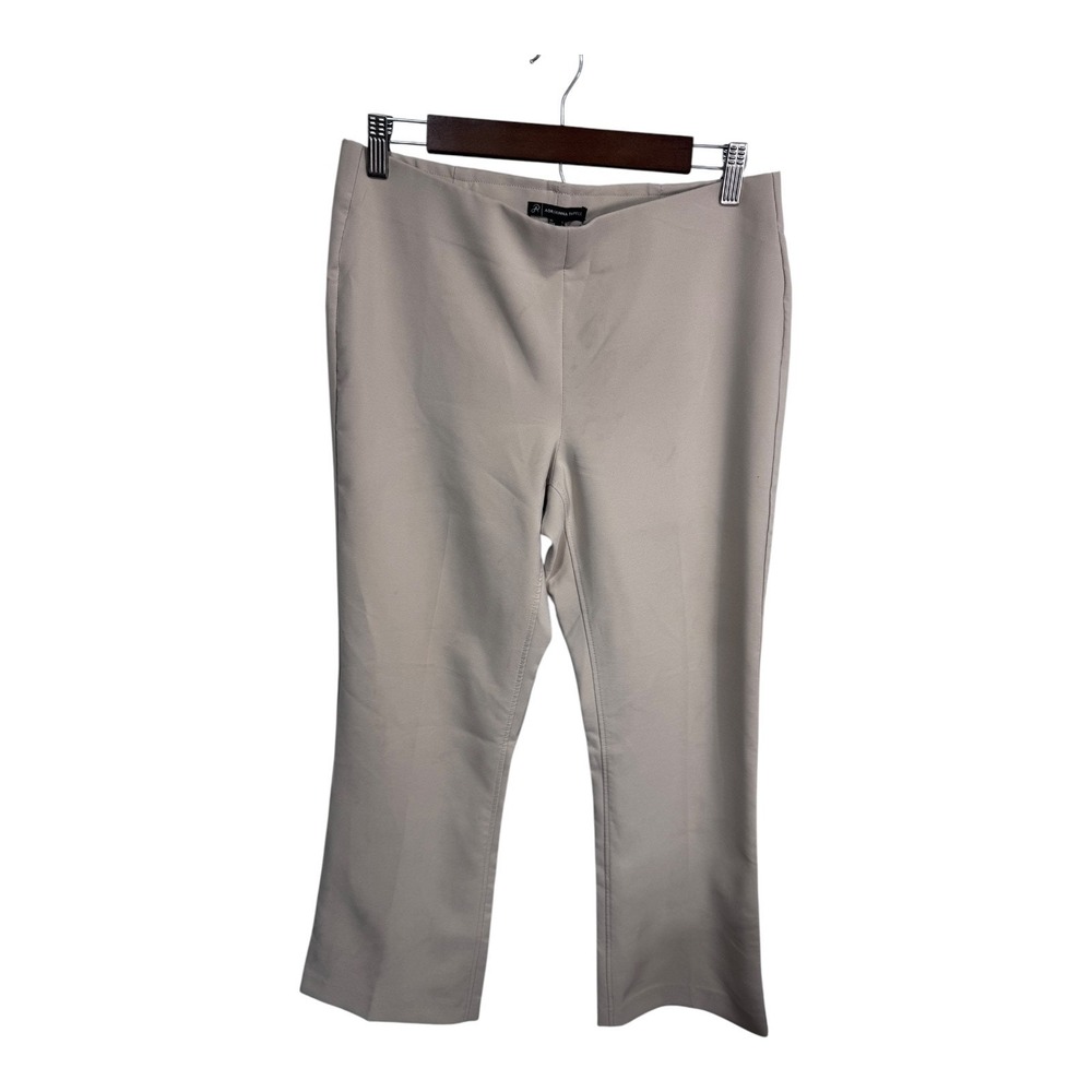 Adrianna Papell Beige Career Trousers Straight Leg Dress‎ Pants Women's 6